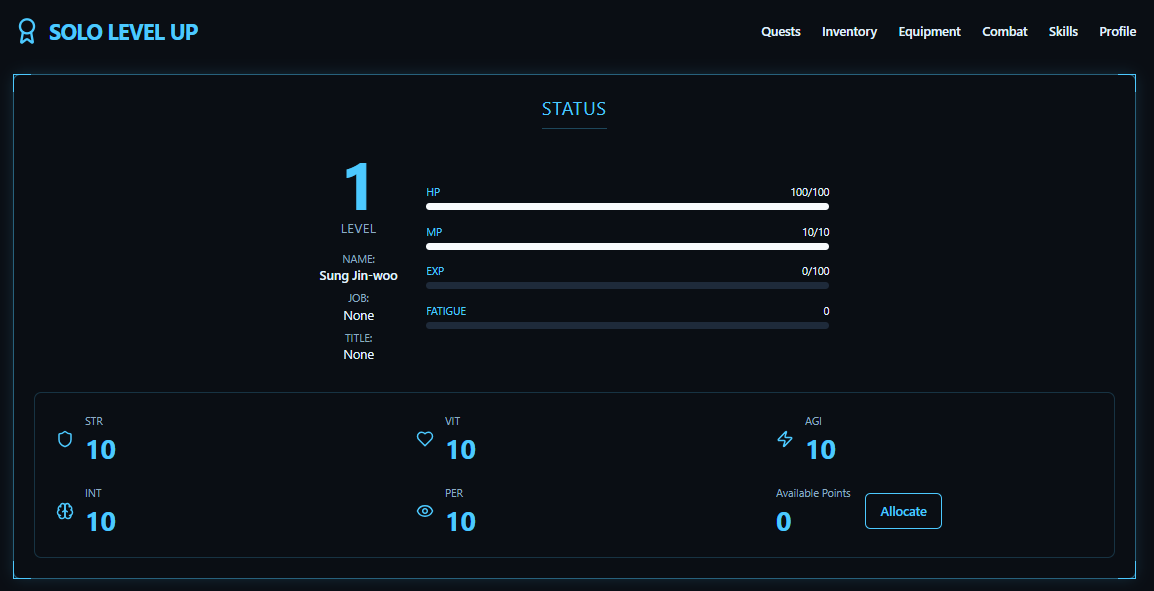 Dashboard Screenshot